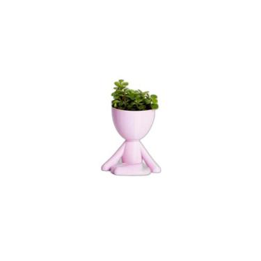 Imagem de Vaso Decorativo Para Suculentas P - Bob Meditando - Galanta, Rosa Soft