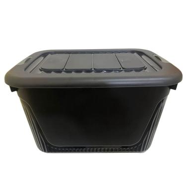 Imagem de Caixa Organizadora Container 50 Trava/roda Plasnorthon Cor Preto