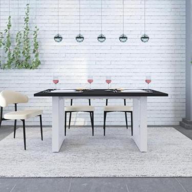 Imagem de Mesa de Jantar Bronx R 160cm Est.Branca - Metalig