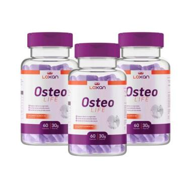 Imagem de Kit3 - 3 Caixas de Osteo Life 60 Cápsulas Loxan - LOXAN SUPLEMENTOS