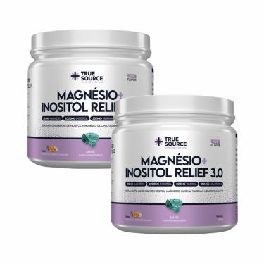 Imagem de Kit 2X: Magnésio + Inositol Relief 3.0 Camomila e Lavanda True Source 350g