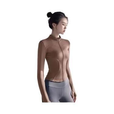 Imagem de Jaqueta Esportiva Feminina De Manga Longa Com Zíper, Secagem Rápida, P