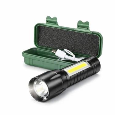 Imagem de Mini Lanterna Tática Com Led E Zoom Recarregável Usb Lanterna - Genéri