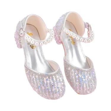 Imagem de Sapatos De Cristal De Salto Alto Para Meninas Princesas Para Apresenta