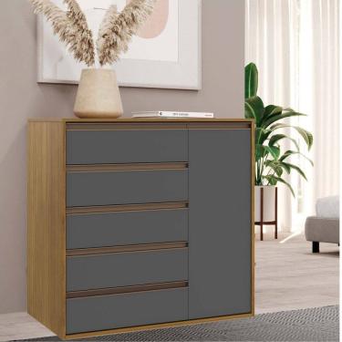 Imagem de Comoda 5 Gavetas 1 Porta em MDF Select Belmax
