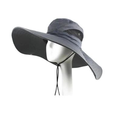 Imagem de Chapéu de Pescador Unissex com Aba Larga - Respirável e com Proteção U