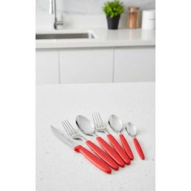 Imagem de Faqueiro Vermelho Inox 24 Peças - Elegância e Cor - Congratulations St