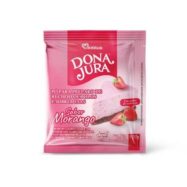 Imagem de Pó Para Sobremesa Sabor Morango Bag 100g Dona Jura