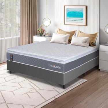 Imagem de Cama Box Luanda Espuma D28 Casal 138x188 Cinza King House