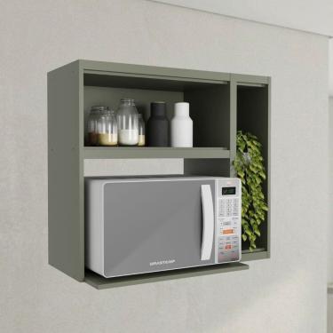 Imagem de Nicho para Forno Microondas em Mdf Cozinha Sevilha Verde Hill