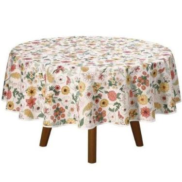 Imagem de Toalha de Mesa Dohler Athenas Elane Clean Limpa Fácil, 1,60 Redonda