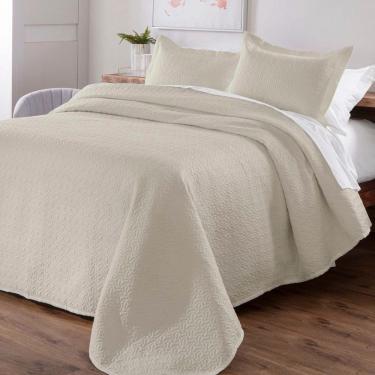 Imagem de Colcha Solteiro Dupla Face Matelada Diamante 150 Fios 100% Poliéster Antialérgica Estampa Outras com Porta Travesseiro