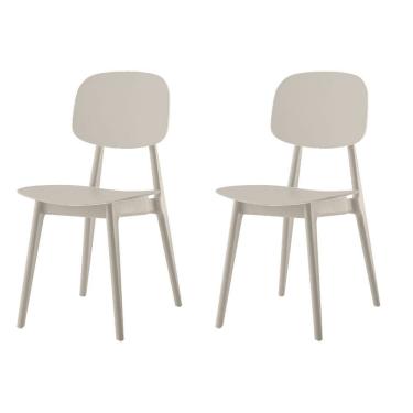 Imagem de Kit 2 Cadeiras Vegas Cátia Fratini em Polipropileno Cor Cinza