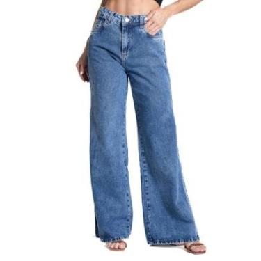 Imagem de Calça Jeans Sawary Wide Leg - 281794 - Azul 38-Feminino