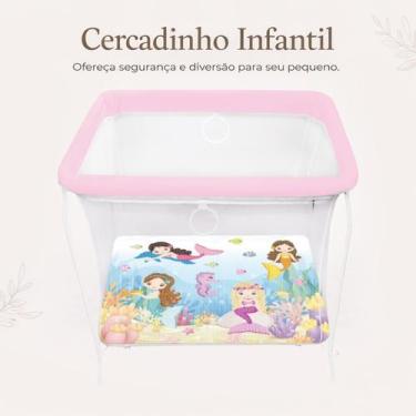 Imagem de Cercadinho Infantil Dobrável Portátil com Tela de Proteção até 20kg Sq