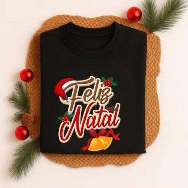 Imagem de Camiseta Natalina Personalizada Família Adulto Infantil Para Festas - 