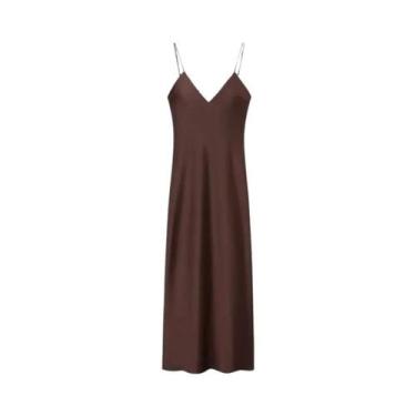 Imagem de Vestido Maxi Amarelo Sem Mangas Com Decote Em V Para Mulheres, Elegant