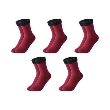 Imagem de Meias Térmicas Femininas De Lã Cashmere Para Inverno, 10 Pares, Quente