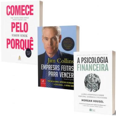 Imagem de Kit Comece pelo Porquê + A Psicologia Financeira + Empresas Feitas Par