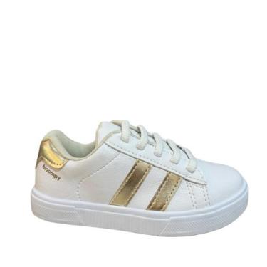 Imagem de Tênis Bloompy 5022 Meninas Padrão Elástico, Branco, 31, Infantil