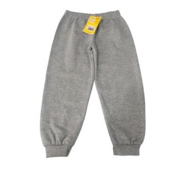 Imagem de Calça Moletom Flanelada Infantil - Maindra, Cinza, 4