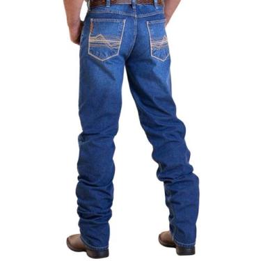 Imagem de Calça Jeans Bill Way Masculina 100% Algodão Com Corte Reto, Azul, 42
