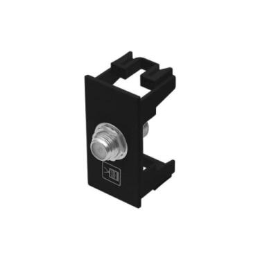 Imagem de Módulo Tomada Antena De Tv Fame Habitat Black Para Cabo Coaxial Preto