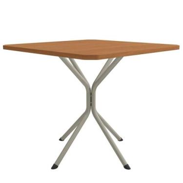 Imagem de Mesa Quadrada Kappesberg Lia, Nikel e Canela, 90 cm