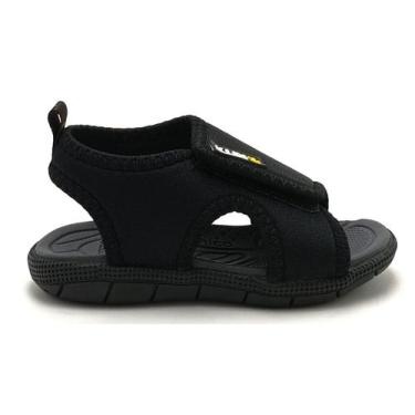 Imagem de Sandália Infantil Masculina Papete Tic Tac Klin 711144, Preto amarelo,