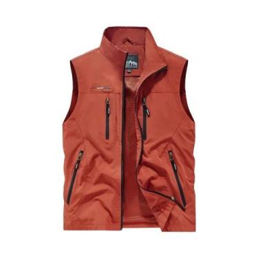 Imagem de Colete De Pesca Masculino De Couro Quente Para Outono/Inverno, Confort