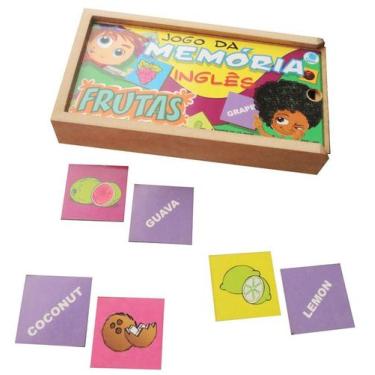 Imagem de Jogo da Memoria de Frutas em Ingles - Simque
