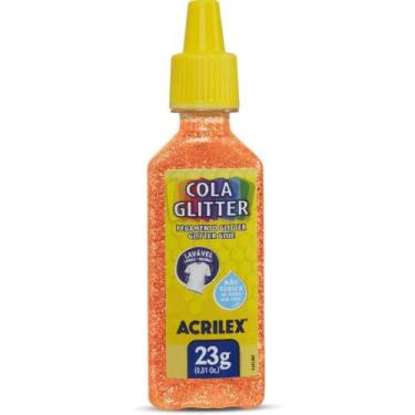 Imagem de Cola com Glíter Tubo 23G Laranja - Acrilex