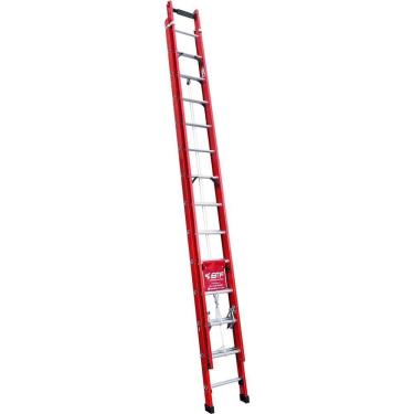 Imagem de Escada Extensível EFR9931 26 Degraus em Fibra de Vidro Não Condutora de Eletricidade Dobrável 150KG Botafogo Lar & Lazer
