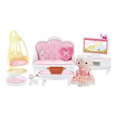 Imagem de Casinha Feliz Sala De Estar Tipo Sylvanian Family Ovelinha - Zoop Toys