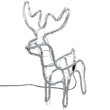 Imagem de Rena de Natal 127V/220V Led Branco Frio Decoração Natalina Enfeite Fes