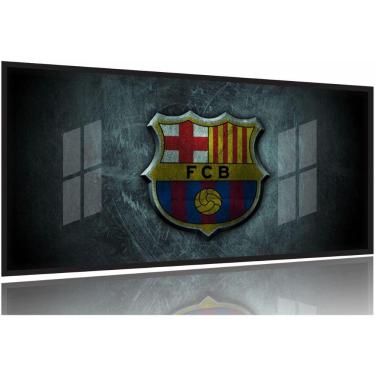 Imagem de Quadro Decorativo Futebol Barcelona 130x60 Moldura Preta 2x2