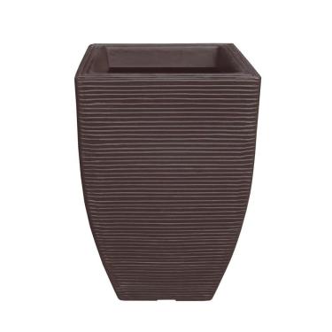 Imagem de Vaso De Planta Trapézio Decorativo Polietileno 60X38Cm Café