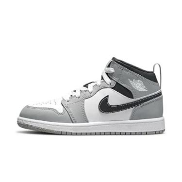 Imagem de Jordan Boy's Jordan 1 Mid (Little Kid) Light Smoke Grey/White/Anthracite 11 Little Kid M