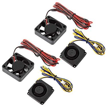 Imagem de Creality Ender 3 Original 2 X 4010 Ventiladores 40x40x10MM DC 24V Extrusora Hot End Fan e 2 X DC 24V Turbo Fan para Ender 3 / Ender 3 Pro Impressora 3D