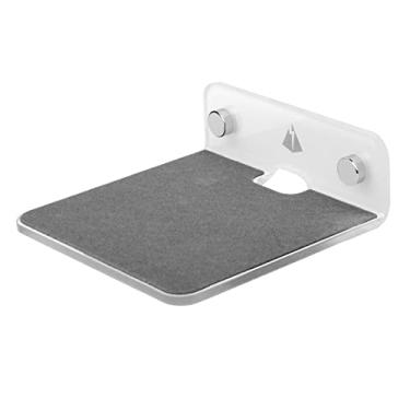Imagem de TXEsign Suporte de parede para alto-falantes, webcam, telefones - Prateleira flutuante de acrílico (branco sedoso e transparente)