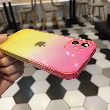 Imagem de Capa traseira de TPU macia colorida arco-íris transparente para iPhone 12 11 13 Pro Max Mini X XR XS Max 7 8 Plus Capa de telefone de silicone, PE, para iPhone 13