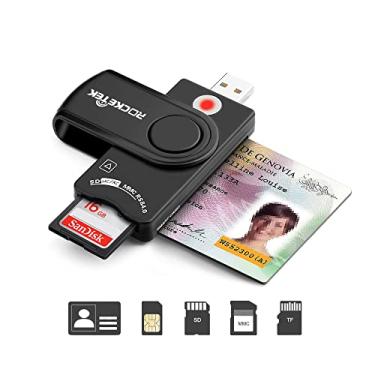 Imagem de Leitor de cartão inteligente USB 3.0, leitor de cartão de memória militar CAC Rocketek DOD compatível com Windows, MacOS X – leitor de cartão SDHC/SDXC/SD e leitor de cartão micro SD, RT-SCR10
