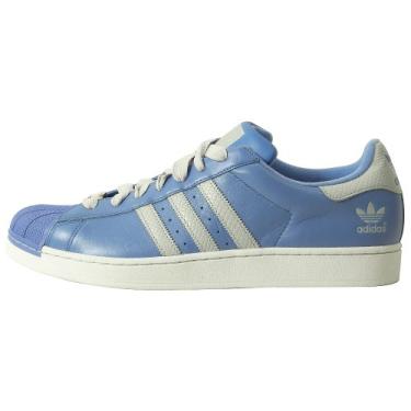 Imagem de adidas Originals Men's Superstar II TLUX Sneaker,Neon Blue/Lt Granit,17 M