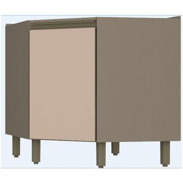 Imagem de Balcão Sem Tampo De Canto Obliquo Henn Duna/Cristal