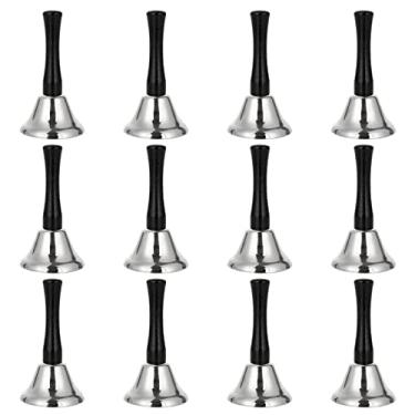 Imagem de CYEAH Sino de mão, 12 peças Sino de Serviço de Aço Prateado Chamada Sino de Jantar para Casamento, Serviço, Jogo, Alarme, Jingles (Prata)