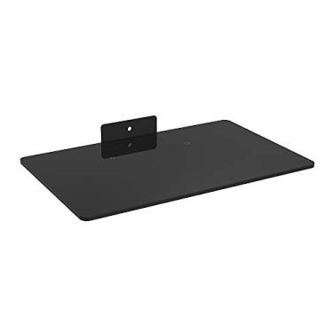Imagem de Mount World Prateleira única de componente de vidro compacto 1443 para leitor de DVD, leitor de Blu-ray, caixa de cabo, satélite, Wii e acessórios de vídeo (36 cm de largura x 25 cm de profundidade x