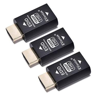 Imagem de EVanlak Adaptador Emulador Hdmi Edid Emulador Passthrough Eliminado 3ª Geração Funciona com Mac Thunderbolt para HDMI, Switches/Extensor/Receptor AV/Divisores de Vídeo -1920X1080@59hz-3 unidades