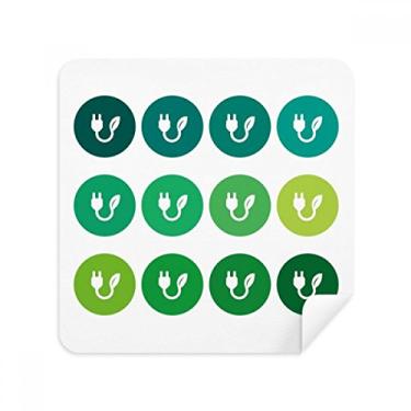 Imagem de Cabo de carregamento de folhas verdes padrão óculos pano limpador de tela tecido camurça pacote com 2