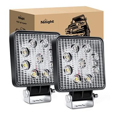 Imagem de Nilight 2 peças 27W Spot Led Off Road Luzes super brilhantes para dirigir, luz de neblina para barco, luzes de condução, luzes de trabalho LED para caminhão, quadriciclos, SUV, barco
