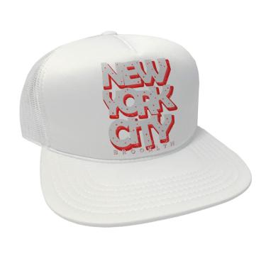 Imagem de Boné aba reta branco Nova York Cidade Cinza Vermelho